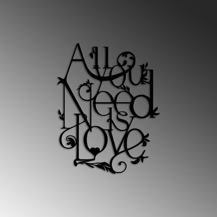 Wallity All You Need is Love Escultura de pared